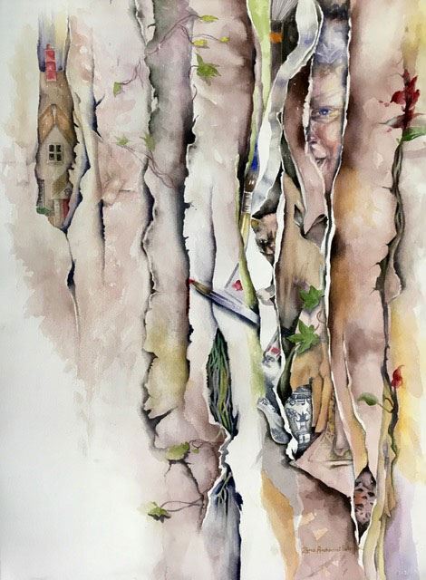 Zina Poliszuk's watercolor 'Between the Layers'